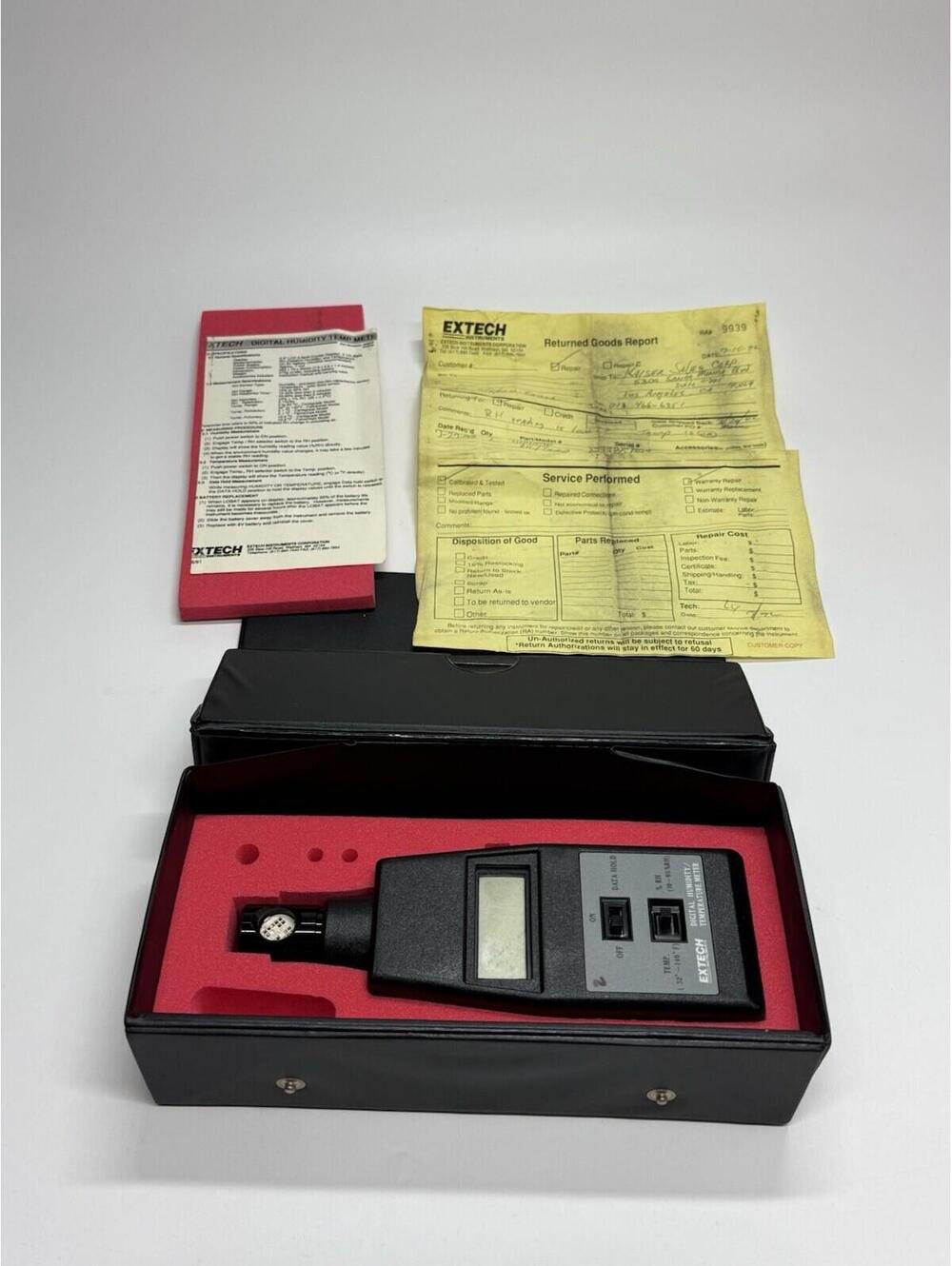 Vintage Extech 4457TF Digital Humidity Temperature Meter w/ Case Tested
